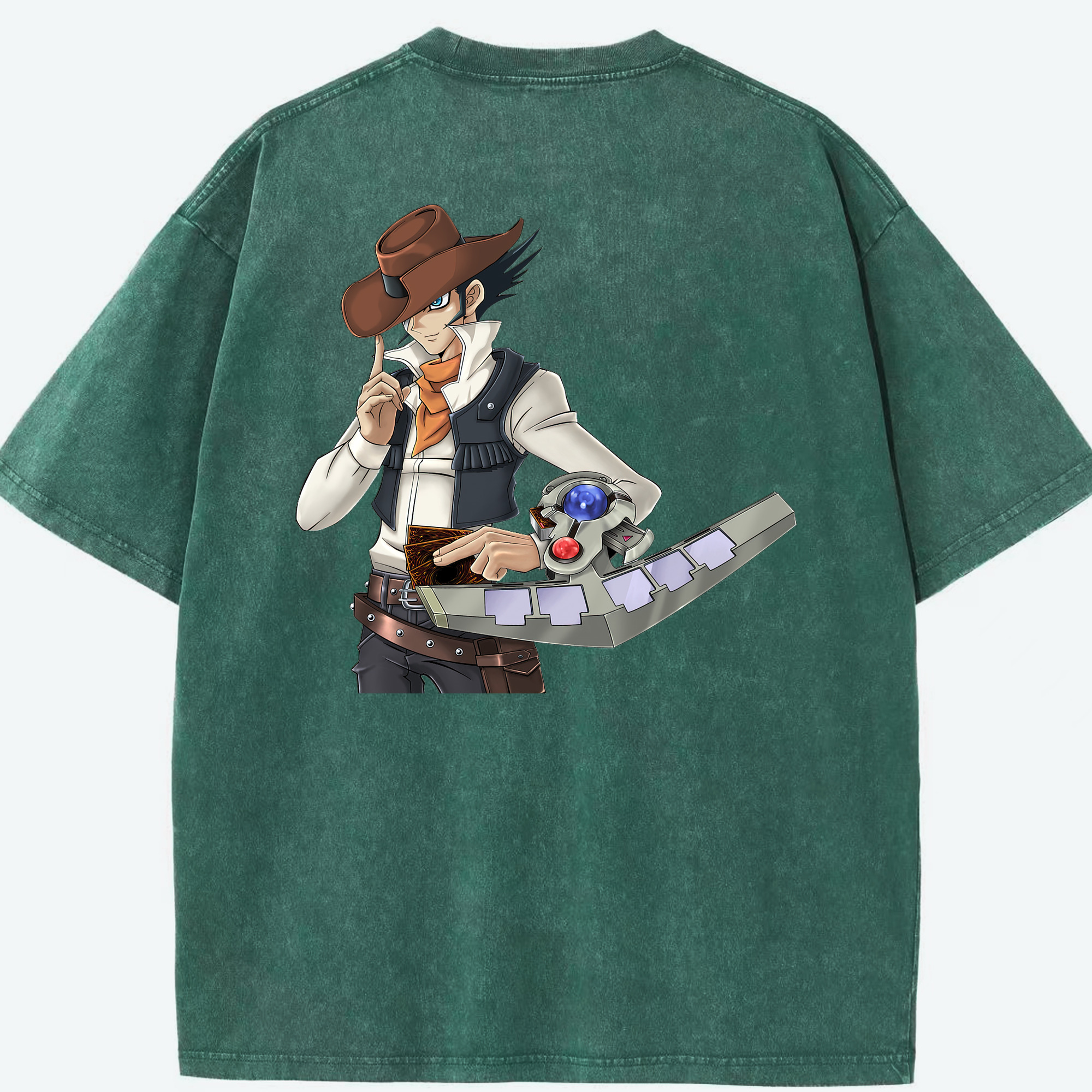 （画像用） 遊☆戯☆王 Yu-Gi-Oh! 綿100% ヴィンテージ風 半袖Tシャツ（背面プリント）